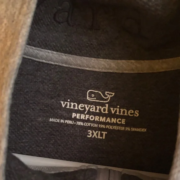 Vineyard Vines Men's Light Gray Zip-Up Sweater - Picture 3 of 4